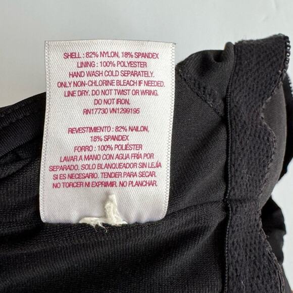 Merona One-Piece Swimsuit Padded Halter Neck Backless Lazer Cut size Small Black - Picture 11 of 15